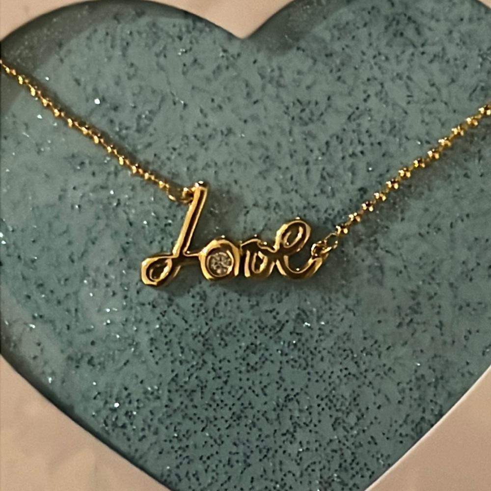 Blue by Betsey Johnson love necklace